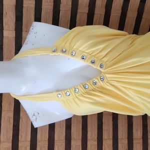 NWT!! Yellow halter tunic